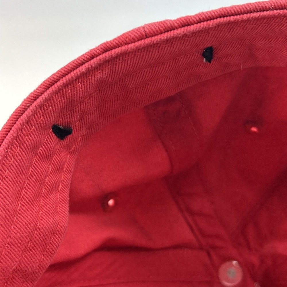 Vintage Armani Exchange Hat Cap Strap Back Red Adjustable Embroidered A/X Logo - Picture 10 of 10